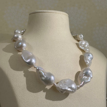 淡水真珠 バロック ネックレス 20mm~25mm　全長50cm (JR-NL-0066)