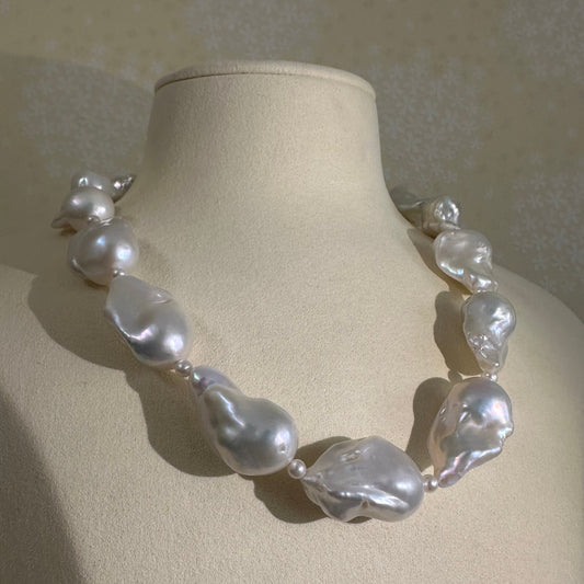 淡水真珠 バロック ネックレス 20mm~25mm　全長50cm (JR-NL-0066)