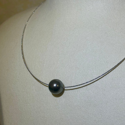 黒蝶真珠 ラウンド オメガネックレス  12mm～12.5mm K18WG (JR-NL-0074)