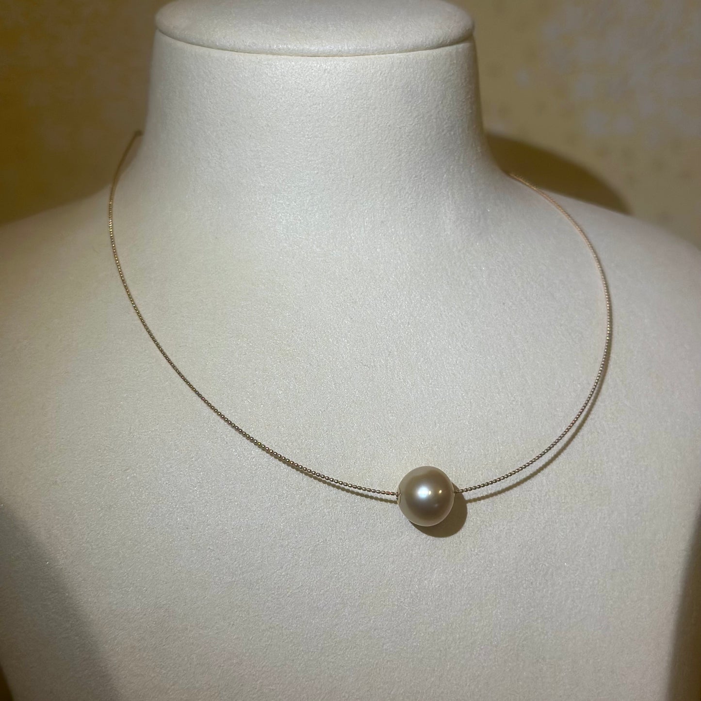 白蝶真珠 ラウンド ゴールド オメガネックレス  12mm～12.5mm K18 (JR-NL-0075)