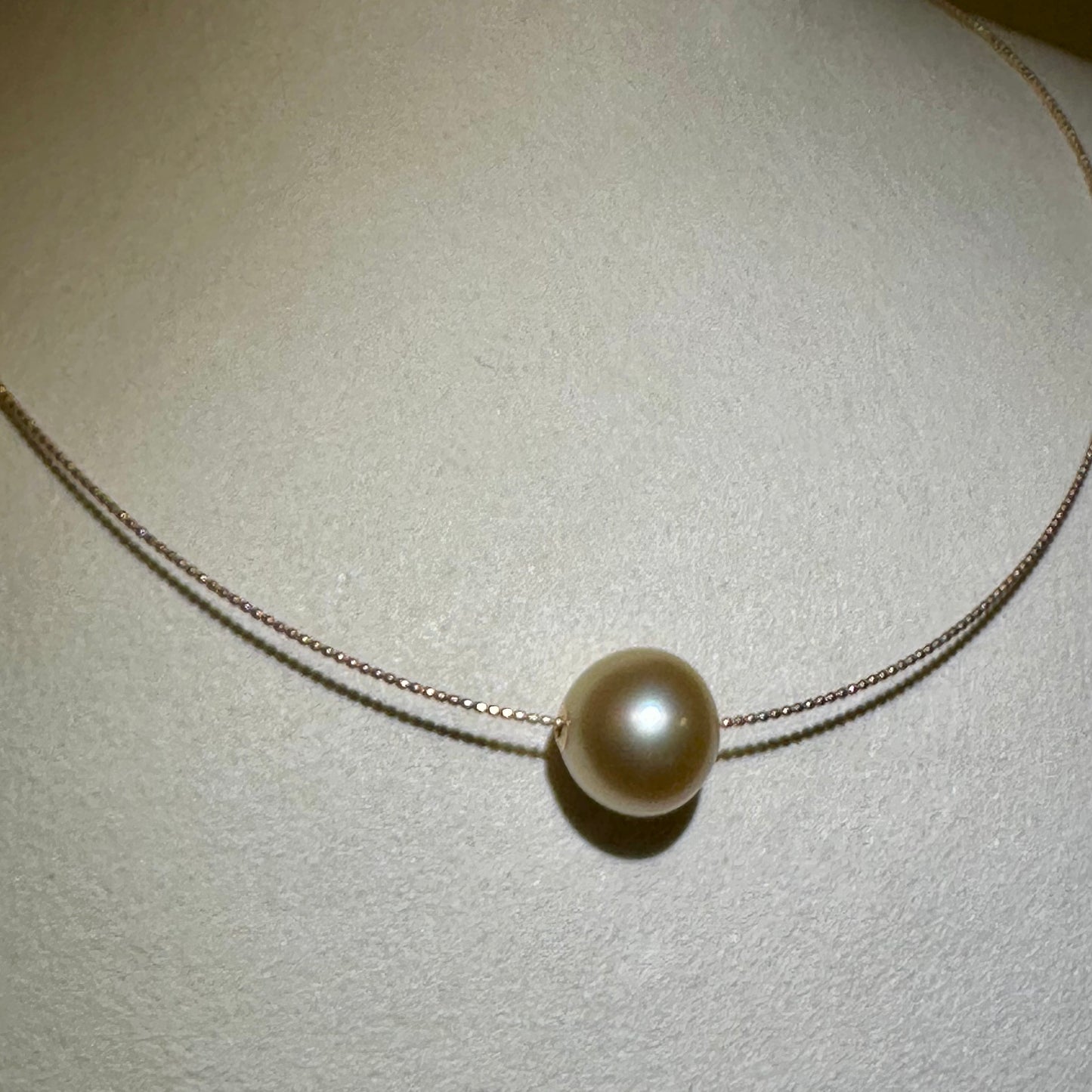 白蝶真珠 ラウンド ゴールド オメガネックレス  12mm～12.5mm K18 (JR-NL-0075)