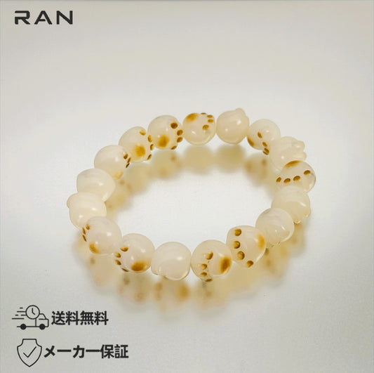 ブレスレット 菩提根 ベージュ 内周16.0cm (JR-BR-0020)
