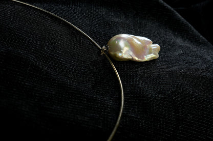 (JR-NL-0023) 淡水真珠 ネックレス バロック ホワイト 16.0mm～19.0mm(幅)