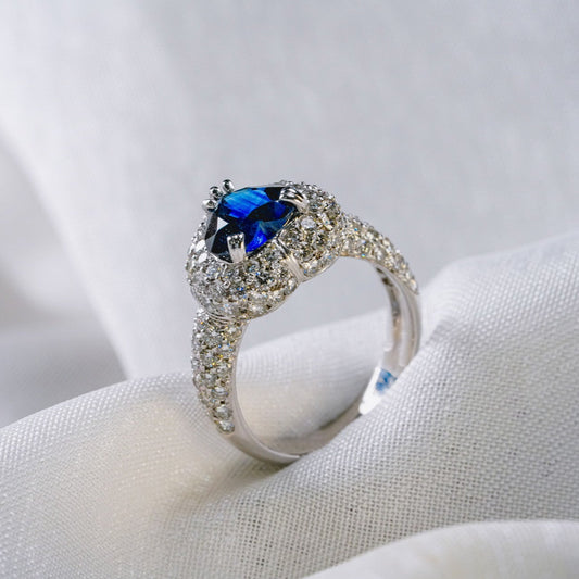 (JR-RI-0012) サファイア 指輪  2.06ct K18WG