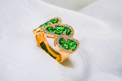 指輪 ガーネット グリーン 2.04ct オーバルカット 18ｋ(JR-RI-0003)