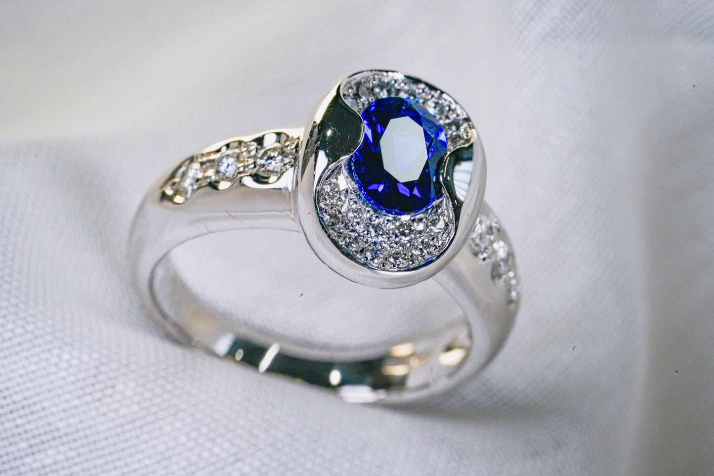 (JR-RI-0005) サファイア 指輪 0.87ct PT