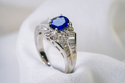 (JR-RI-0009) サファイア 指輪 1.59ct PT900