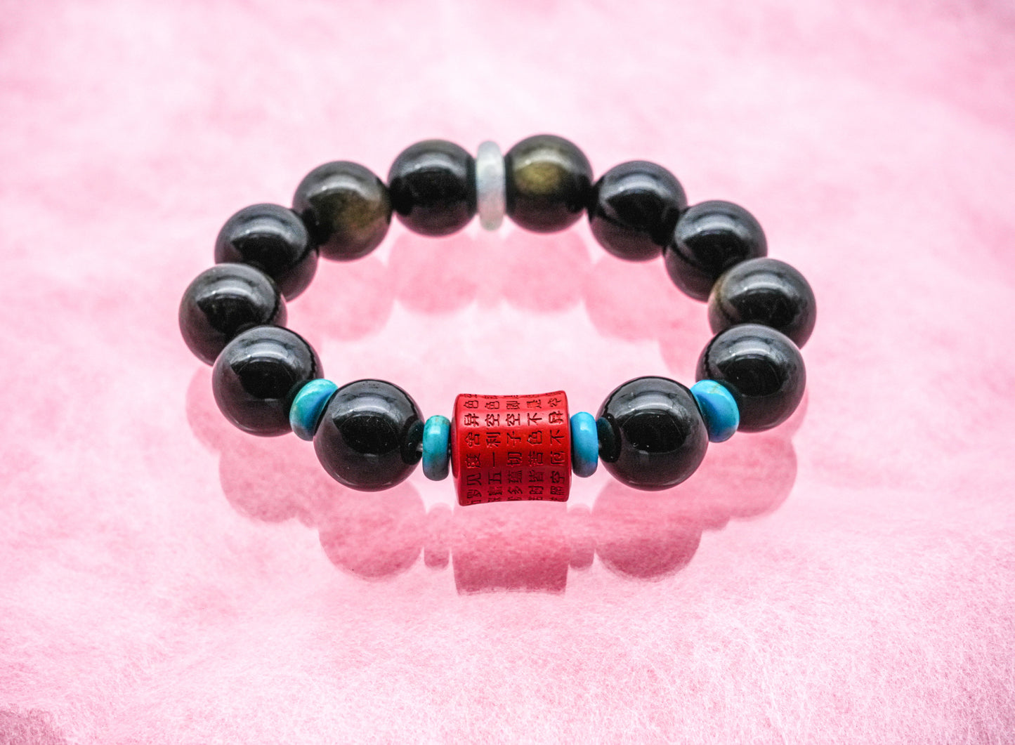 (JR-BR-0002) 金黒曜石（金曜石）ブレスレット 19～20cm