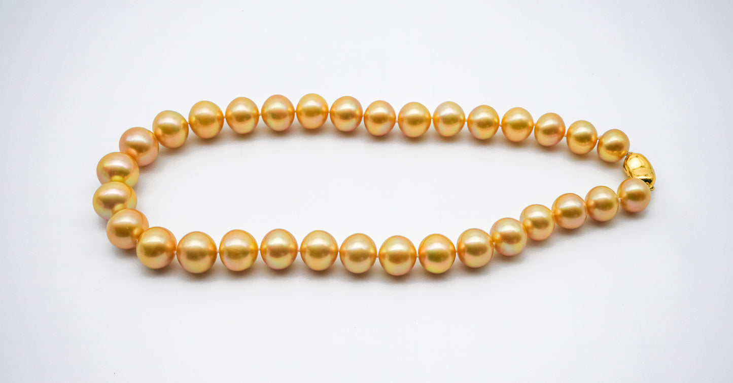 (JR-NL-0029) 白蝶真珠 ネックレス ゴールド 10.0mm～13.0mm