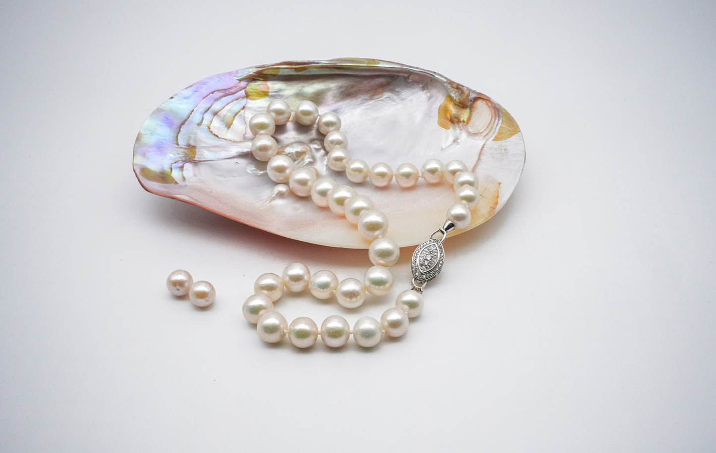 (JR-NL-0036) 白蝶真珠 ネックレス ホワイト 11.0mm～13.5mm