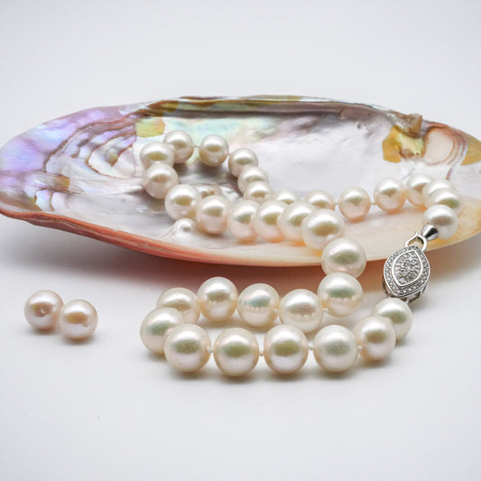 (JR-NL-0036) 白蝶真珠 ネックレス ホワイト 11.0mm～13.5mm