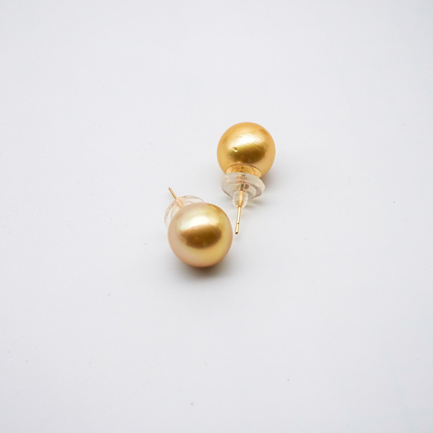 (JR-ER-0001) 白蝶真珠 ピアス ゴールド 13.0mm～14.0mm