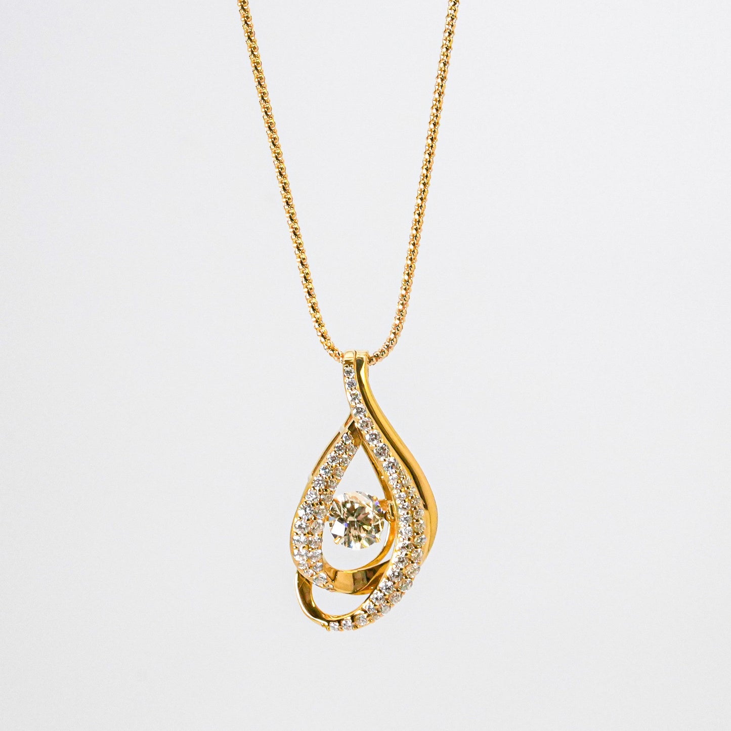 ネックレス ダイアモンド 1.054 0.85 MARKED ラウンドブリリアントカット 18k (JR-NL-0001)