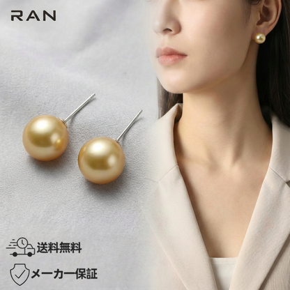 ピアス 白蝶真珠 ホワイト 13.0mm～14.0mm 18k (JR-ER-0008)