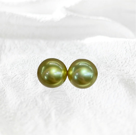 (JR-ER-0008) 白蝶真珠 ピアス ホワイト 13.0mm～14.0mm