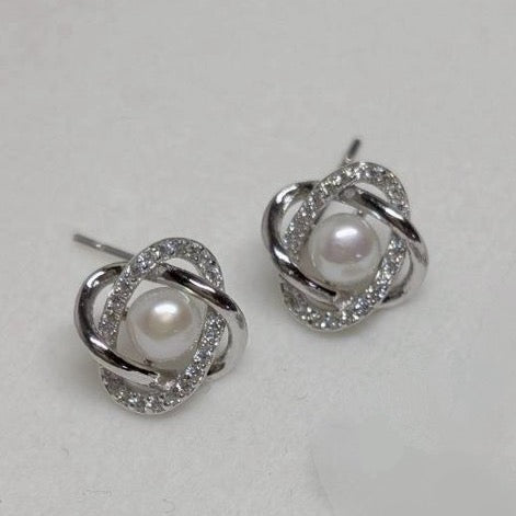 ネックレス&ピアス 淡水真珠 ホワイト 5.0mm～7.0mm (JR-NL-ER-0001)