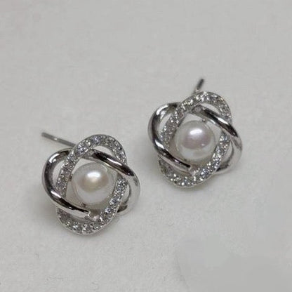 ネックレス&ピアス 淡水真珠 ホワイト 5.0mm～7.0mm (JR-NL-ER-0001)