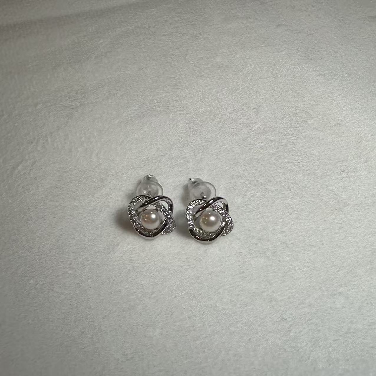 (JR-NL-ER-0001) 淡水真珠 ネックレス&ピアス ホワイト 5.0mm～7.0mm