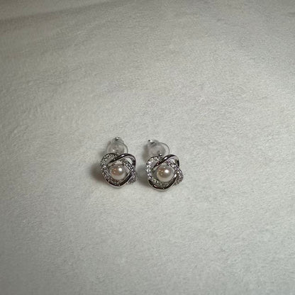 (JR-NL-ER-0001) 淡水真珠 ネックレス&ピアス ホワイト 5.0mm～7.0mm