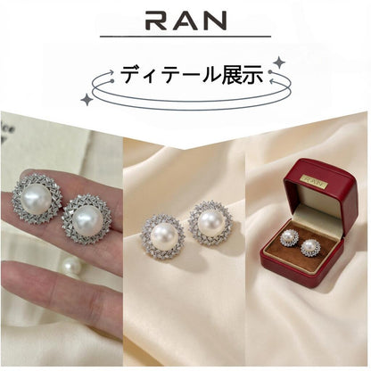 オーストラリア白真珠 ピアス ホワイト 12ｍｍ (JR-ER-0036)