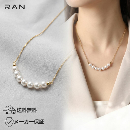 アコヤ真珠 ホワイト ラウンド ネックレス  18k (JR-NL-0129)