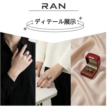 指輪 サファイア ブルー 1.10ct オーバルミックス K18WG (JR-RI-0007)