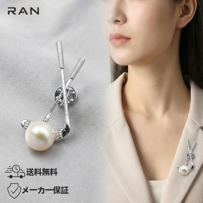 ブローチ 淡水真珠 ホワイト 13.0mm～14.0mm S925 (JR-BC-0002)