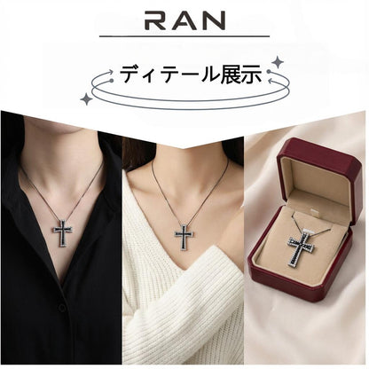 ネックレス ブラックダイヤ/ダイヤ  0.5ct / 0.6ct 45.0cm PT950 (JR-NL-0049)