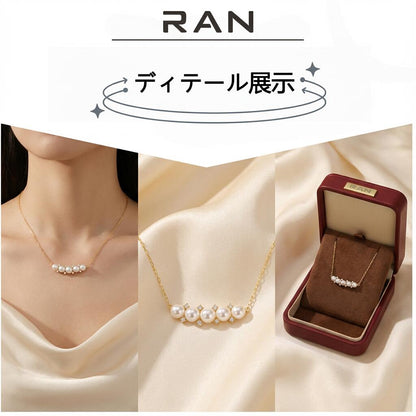 アコヤ真珠 ホワイト ラウンド ネックレス 4.5mm~5.0mm 18k (JR-NL-0130)