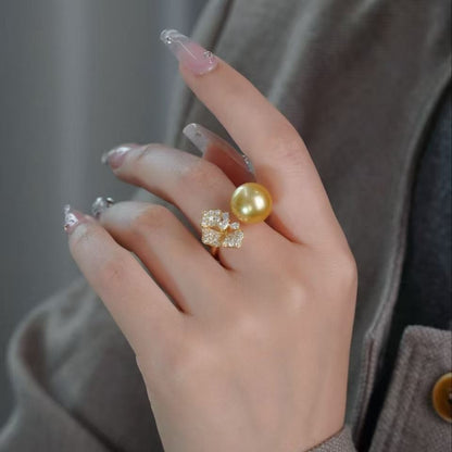 指輪  白蝶真珠 ゴールド 12.0mm～13.0mm ｋ18 (JR-RI-0017)